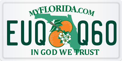 FL license plate EUQQ60
