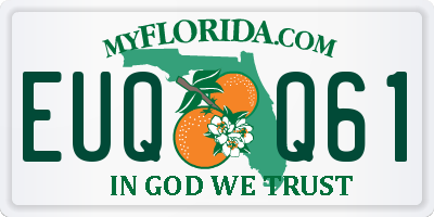 FL license plate EUQQ61