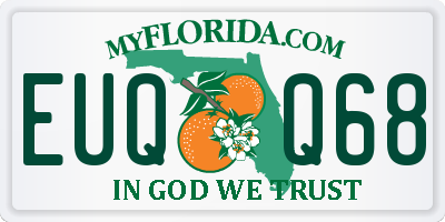 FL license plate EUQQ68