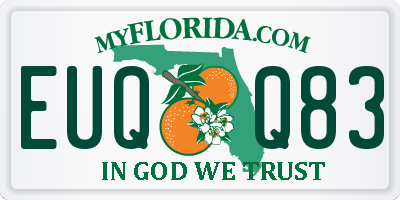 FL license plate EUQQ83