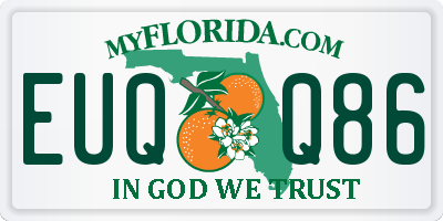 FL license plate EUQQ86