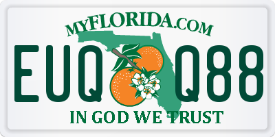 FL license plate EUQQ88