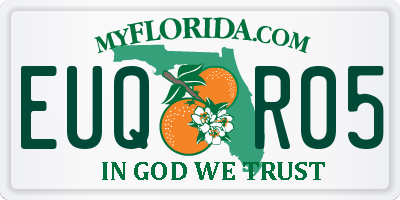 FL license plate EUQR05