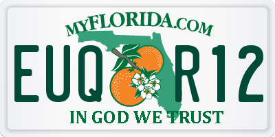 FL license plate EUQR12