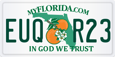 FL license plate EUQR23