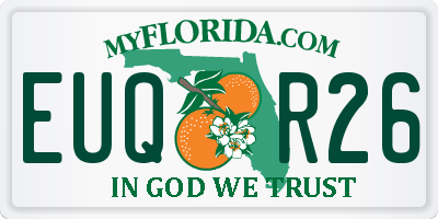FL license plate EUQR26