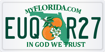 FL license plate EUQR27