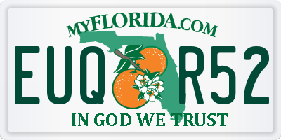 FL license plate EUQR52