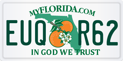 FL license plate EUQR62