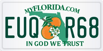 FL license plate EUQR68