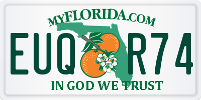 FL license plate EUQR74