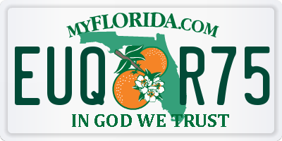 FL license plate EUQR75