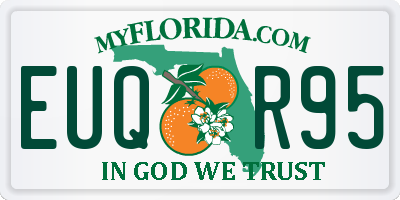 FL license plate EUQR95