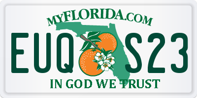 FL license plate EUQS23