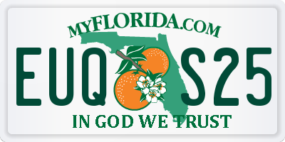 FL license plate EUQS25