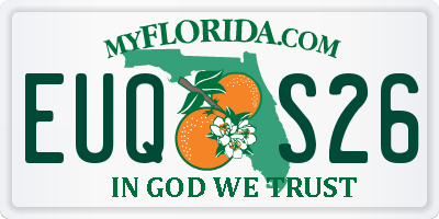 FL license plate EUQS26