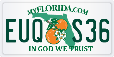FL license plate EUQS36