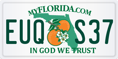 FL license plate EUQS37