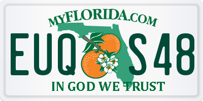 FL license plate EUQS48