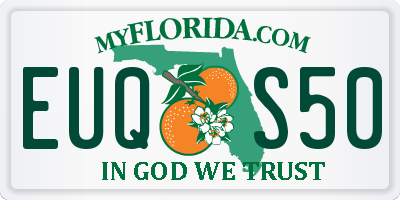 FL license plate EUQS50