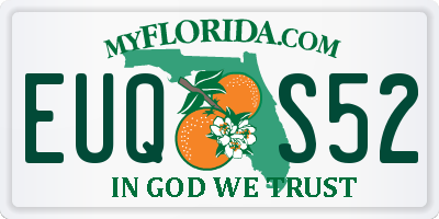 FL license plate EUQS52