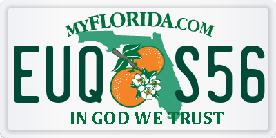 FL license plate EUQS56