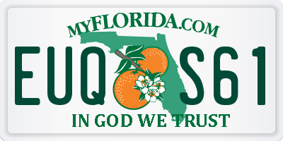 FL license plate EUQS61