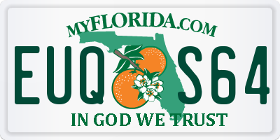 FL license plate EUQS64