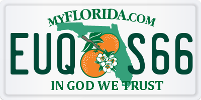 FL license plate EUQS66