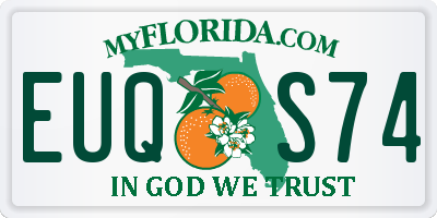 FL license plate EUQS74