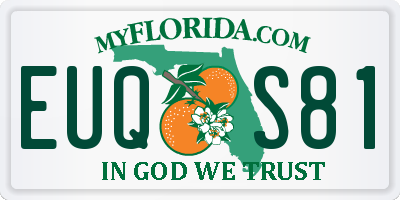 FL license plate EUQS81