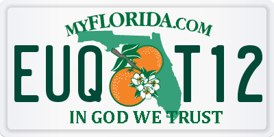 FL license plate EUQT12