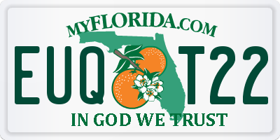 FL license plate EUQT22