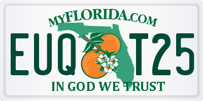 FL license plate EUQT25