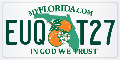 FL license plate EUQT27