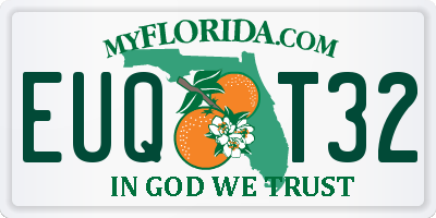 FL license plate EUQT32