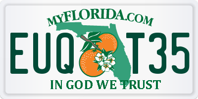 FL license plate EUQT35