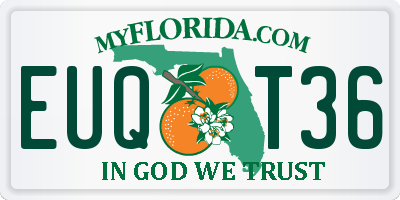 FL license plate EUQT36