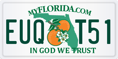 FL license plate EUQT51