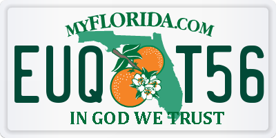 FL license plate EUQT56