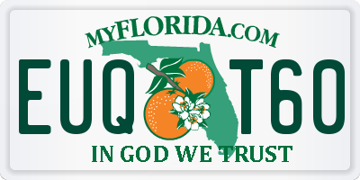 FL license plate EUQT60