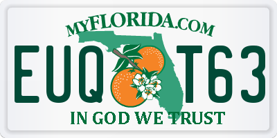 FL license plate EUQT63