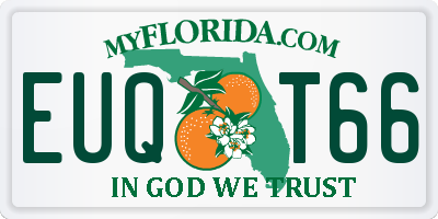 FL license plate EUQT66