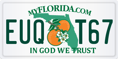 FL license plate EUQT67