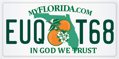 FL license plate EUQT68
