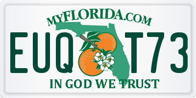 FL license plate EUQT73