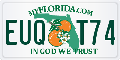 FL license plate EUQT74