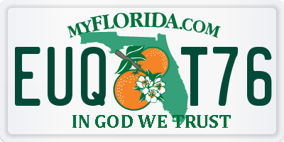 FL license plate EUQT76