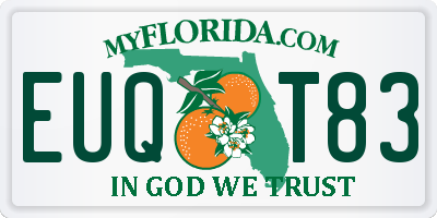 FL license plate EUQT83