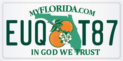 FL license plate EUQT87